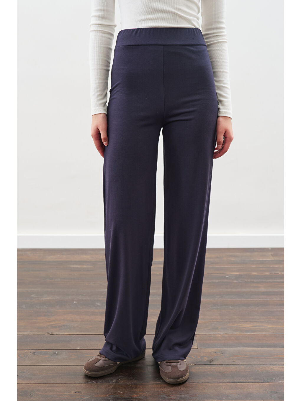 Düğüm Tasarımlı Pantolonlu Takım Lacivert-5