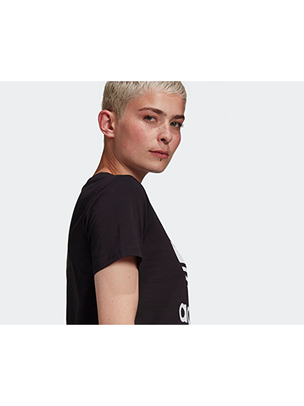 Kadın Günlük Tişört Gn2896 Siyah Trefoil Tee-2