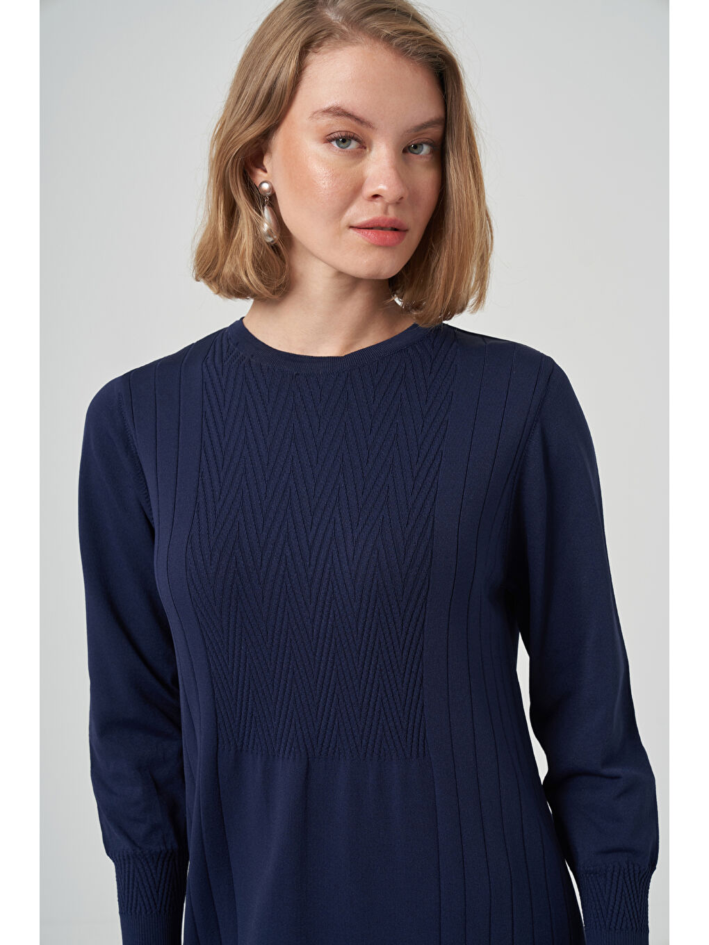 Triko Elbise 509 Lacivert-1