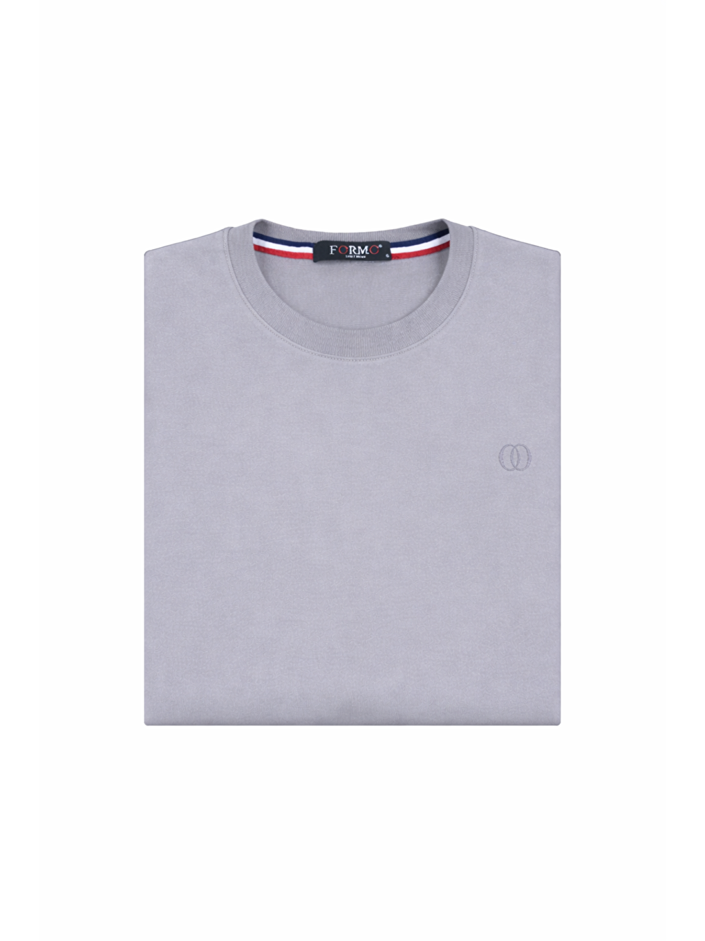 Gri Erkek Pamuklu Sıfır Yaka Yüksek Kalite Uzun Kollu Kompakt Kumaş Battal Sweatshirt-1