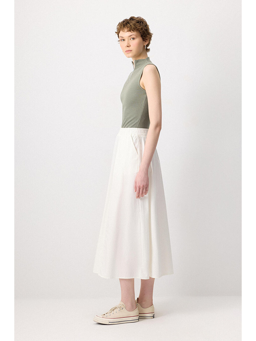 Yeşil Önü Fermuarlı Triko Body-2