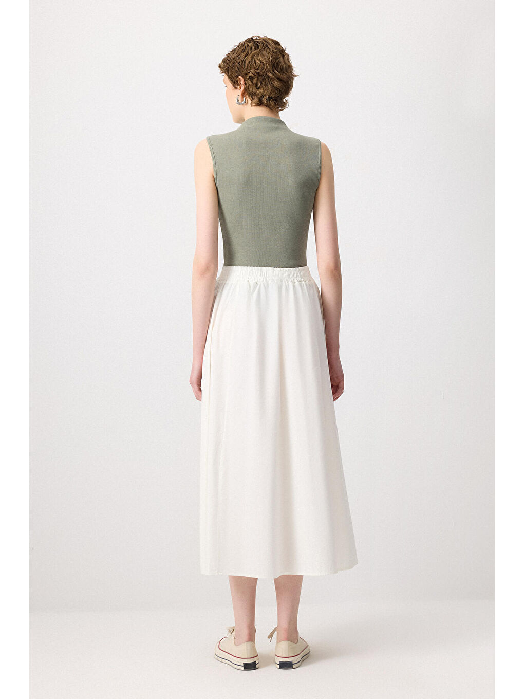 Yeşil Önü Fermuarlı Triko Body-3