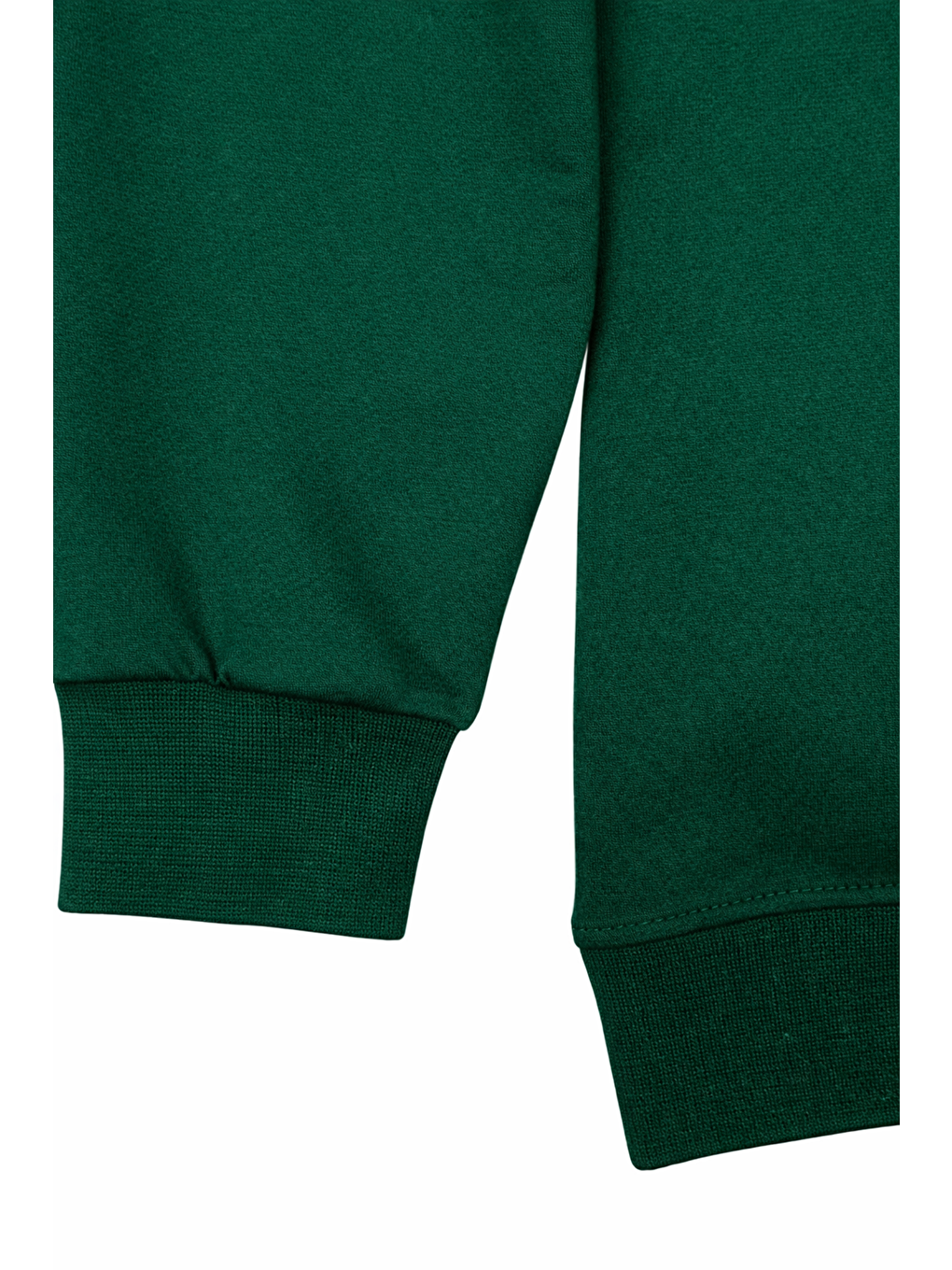 Yeşil Erkek Pamuklu Sıfır Yaka Yüksek Kalite Uzun Kollu Kompakt Kumaş Battal Sweatshirt-2