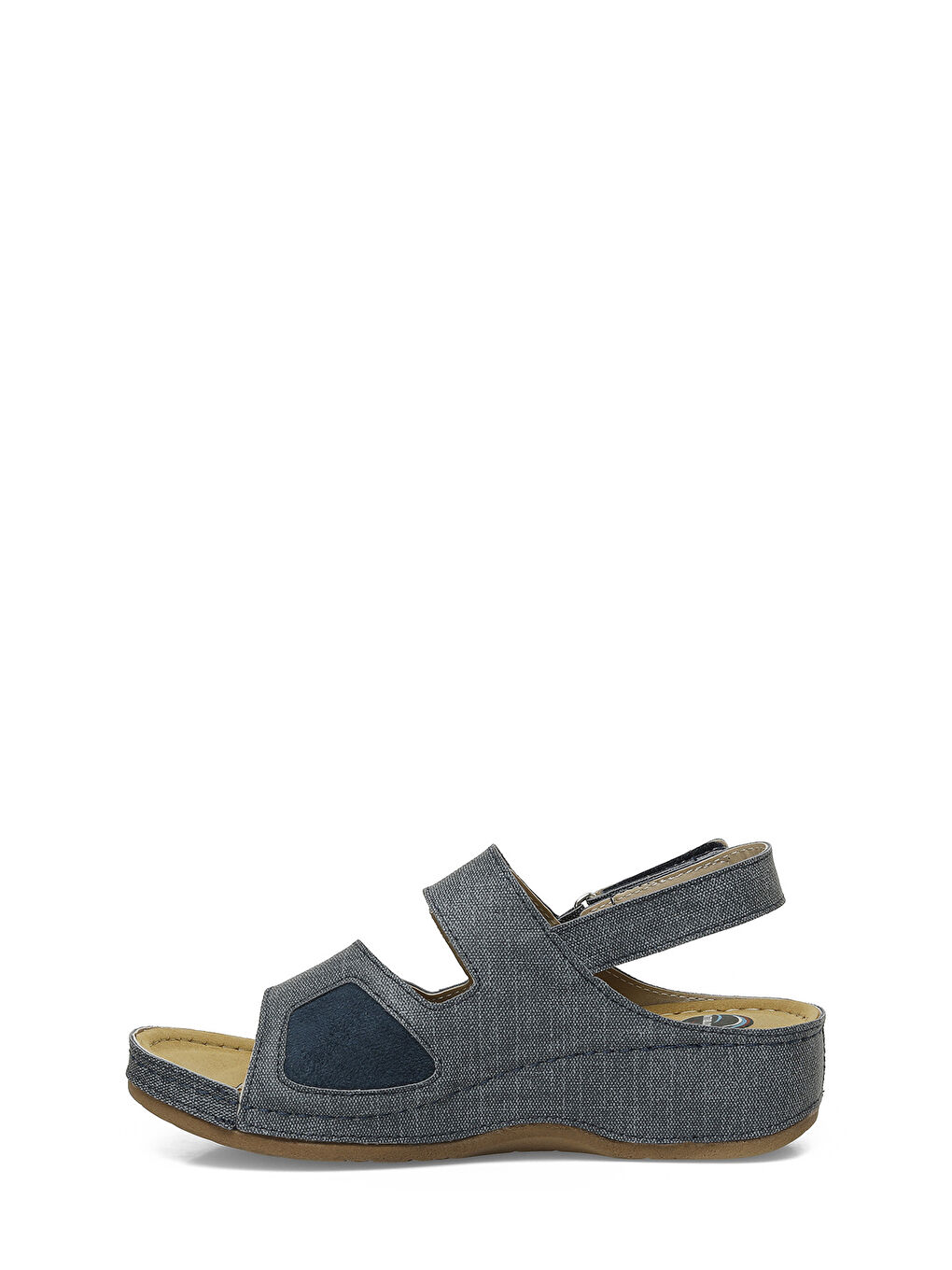 166992.Z5FX Mavi Kadın Düz Sandalet-2