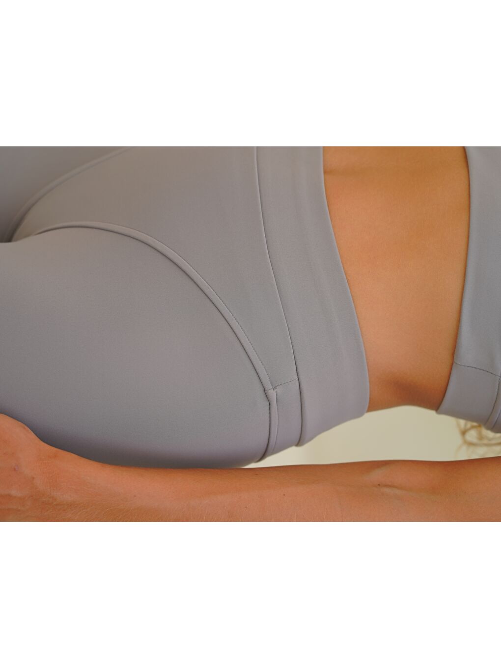 Kratos Dikiş Detay Uzun Gri Tayt-4