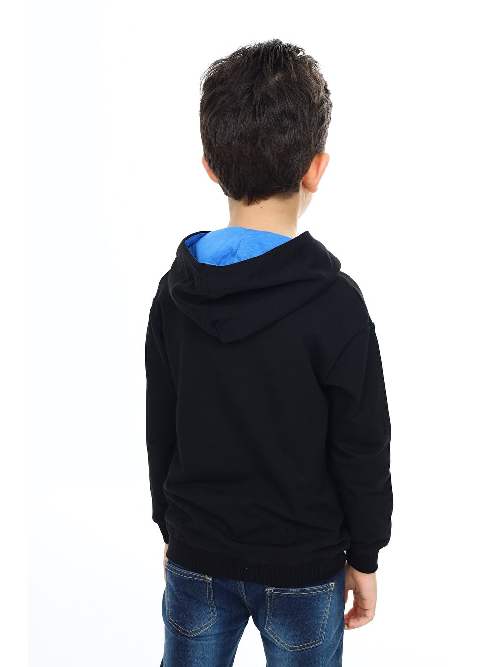 Siyah Erkek Çocuk Baskılı Sweatshirt-4