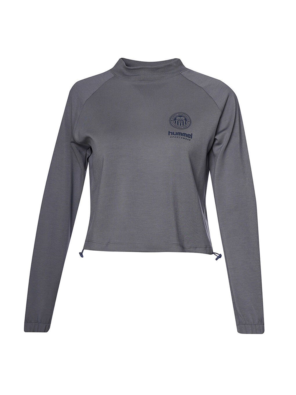 Felez Kadın Mavi Dik Yaka Sweatshirt-1