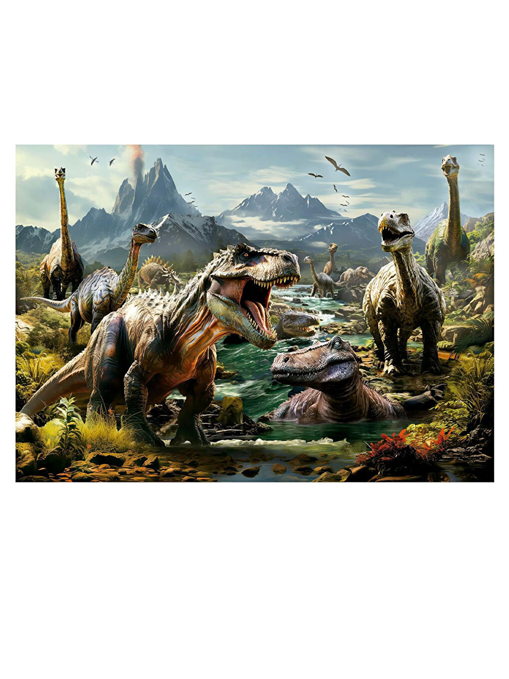Puzzle 1000 Parça Vahşi Dinozorlar 19924-1