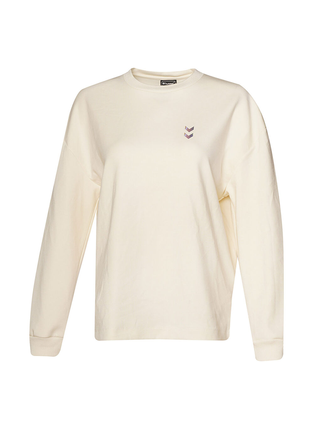 Melton Kadın Ekru Bisiklet Yaka Sweatshirt-1