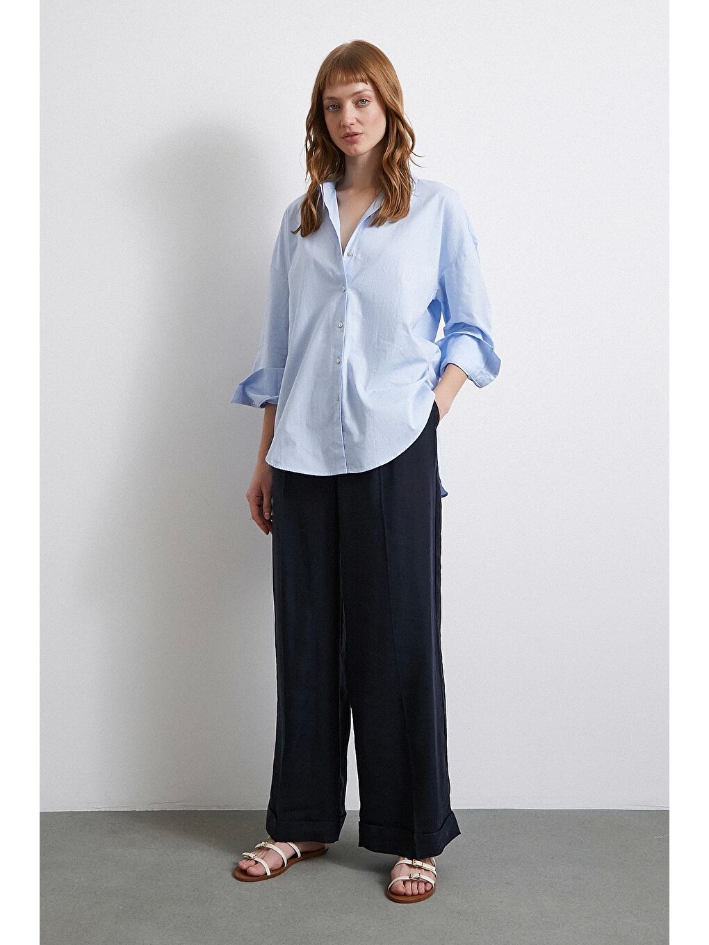 Klasik Gömlek Mavi-3