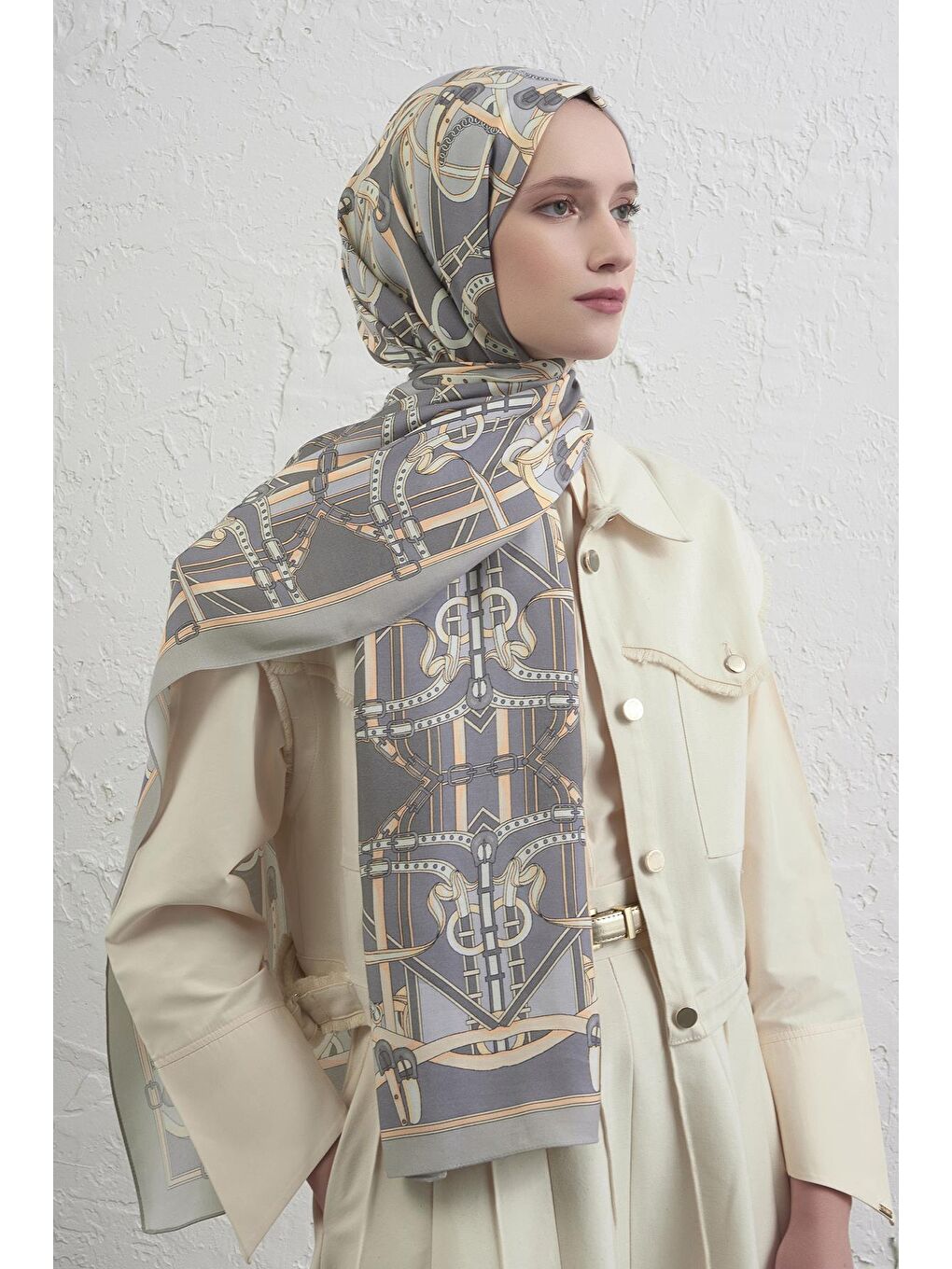 Gri İpek Şal 5 18-2