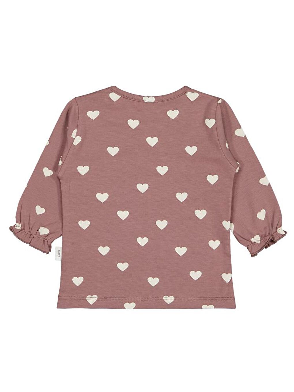 Kahverengi Baby Kalp Baskılı 6-18 Ay Sweatshirt-1