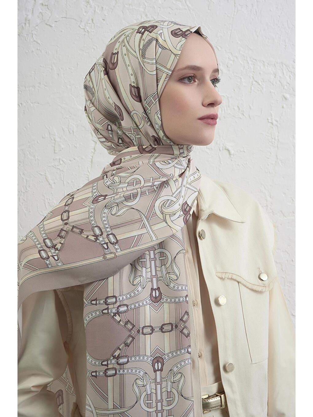 Bej İpek Şal 5 05-1