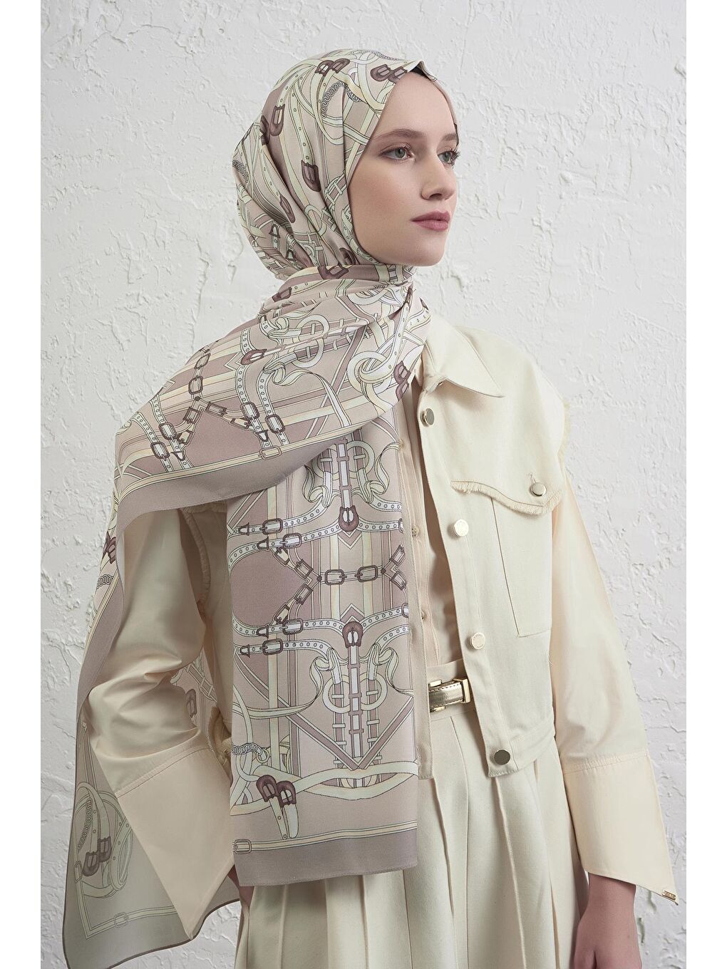 Bej İpek Şal 5 05-2