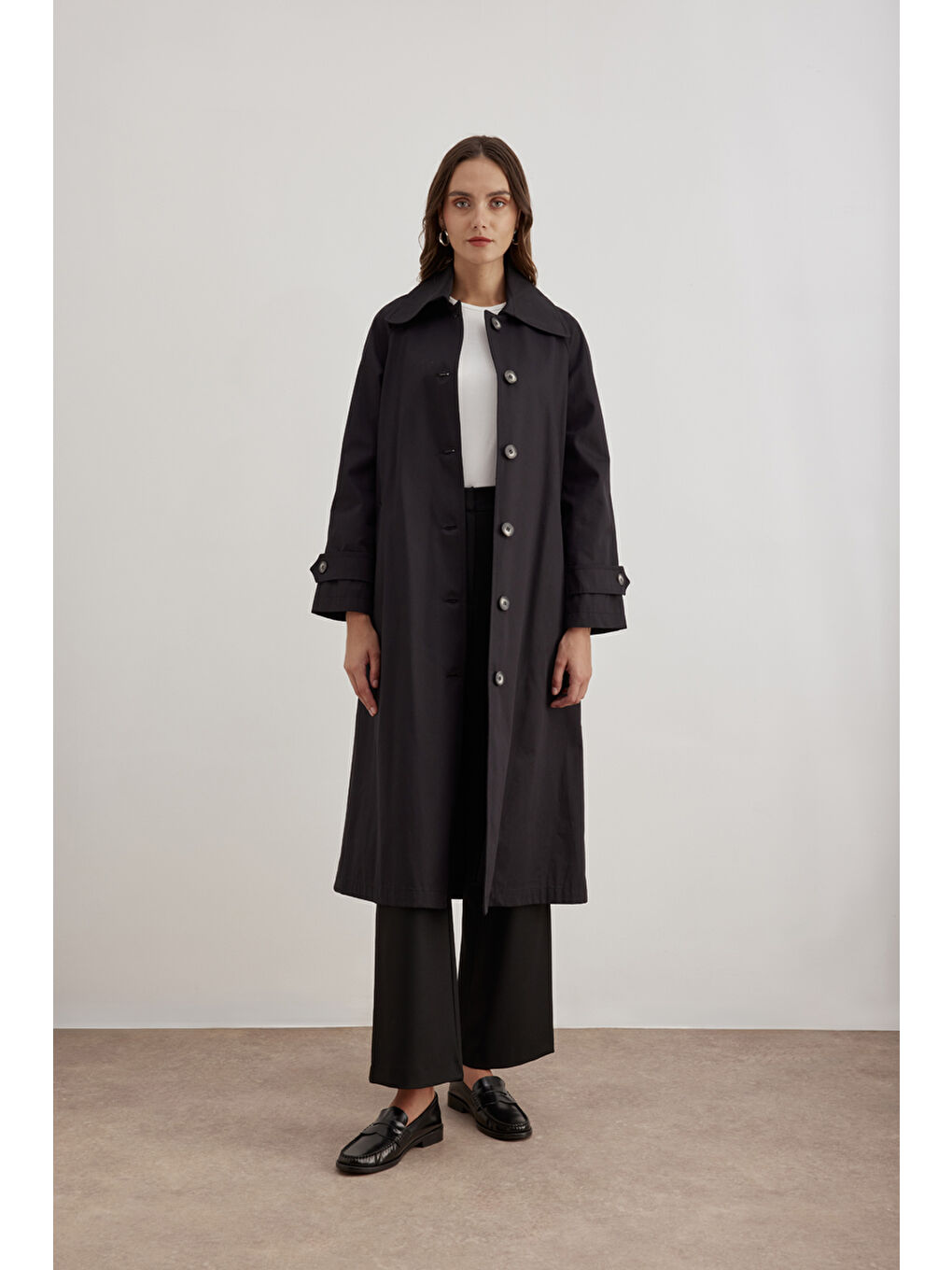 Siyah 7161111 Reglan Trençkot