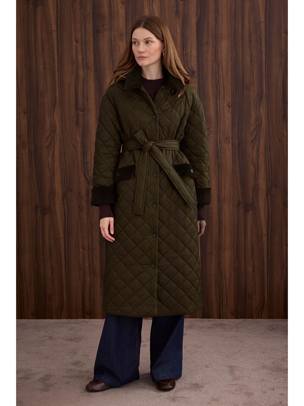 Uzun Kapitone Mont Koyu Haki-4