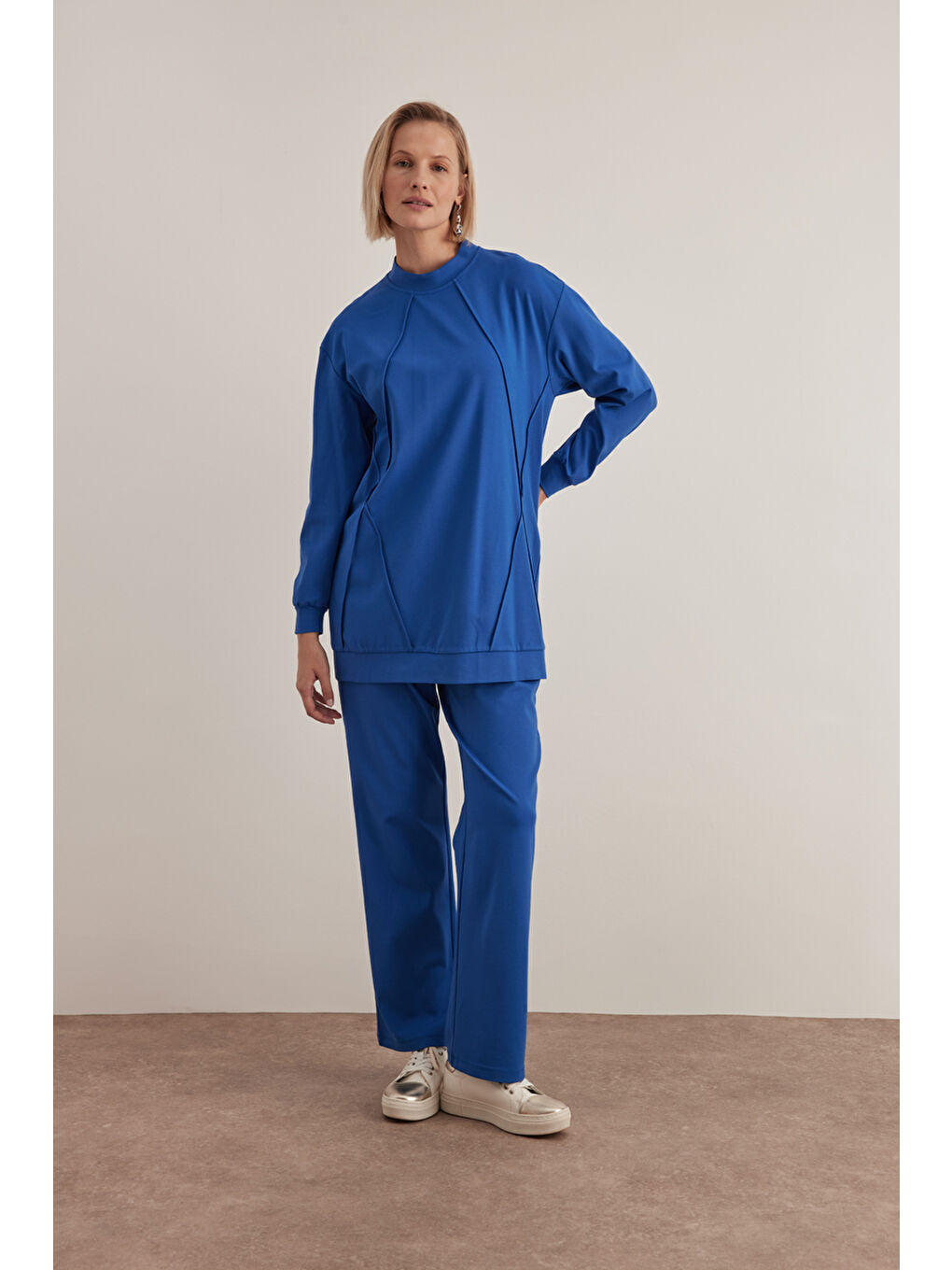 Mavi Rahat Kesim Pantolon