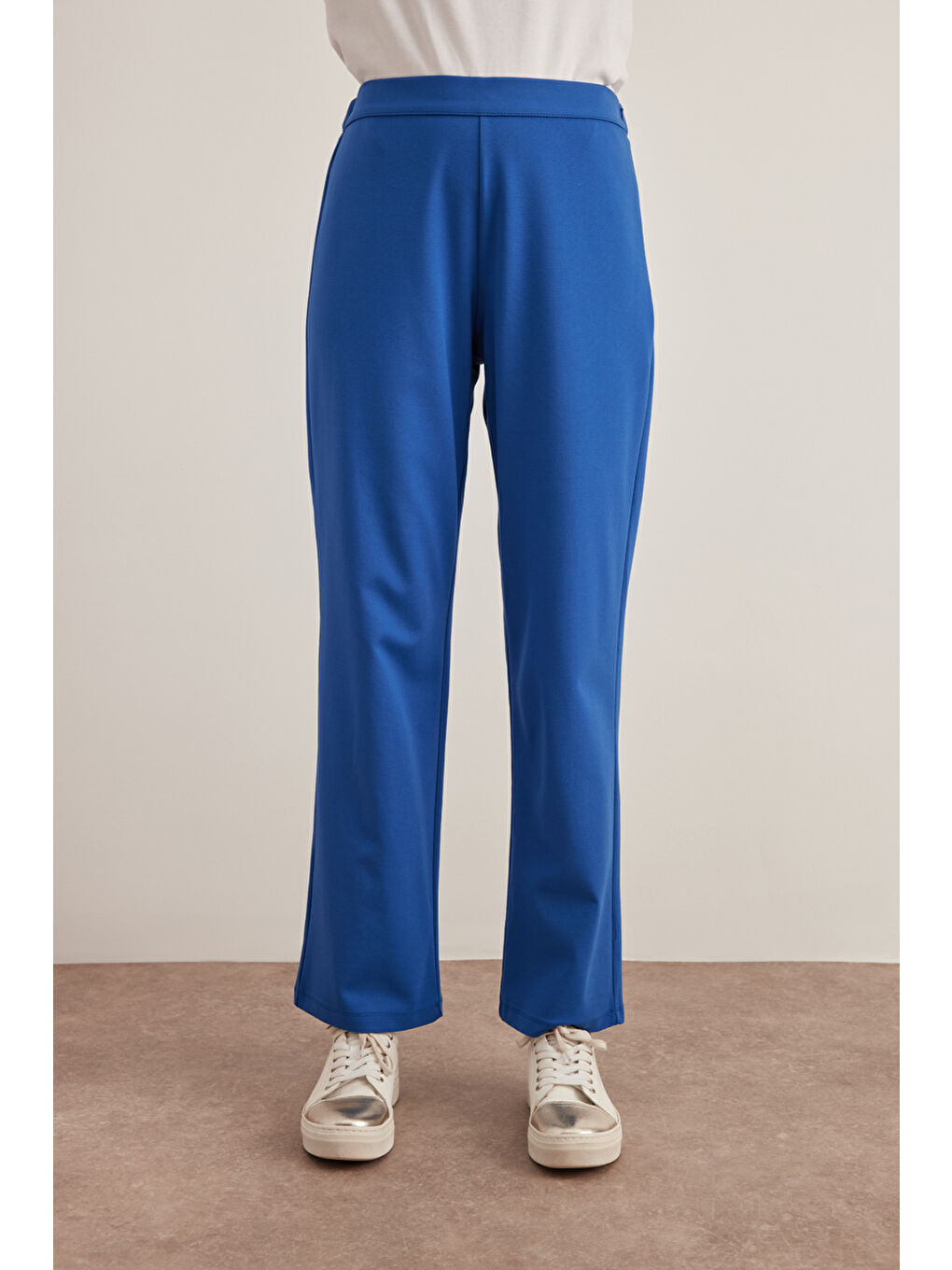 Mavi Rahat Kesim Pantolon-2