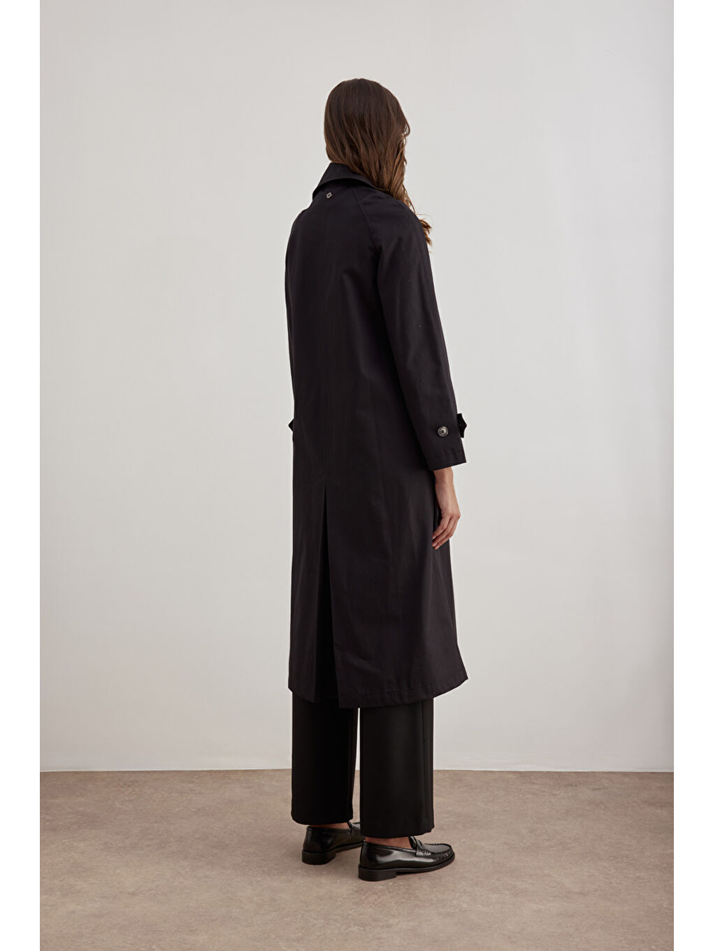 Siyah 7161111 Reglan Trençkot-5