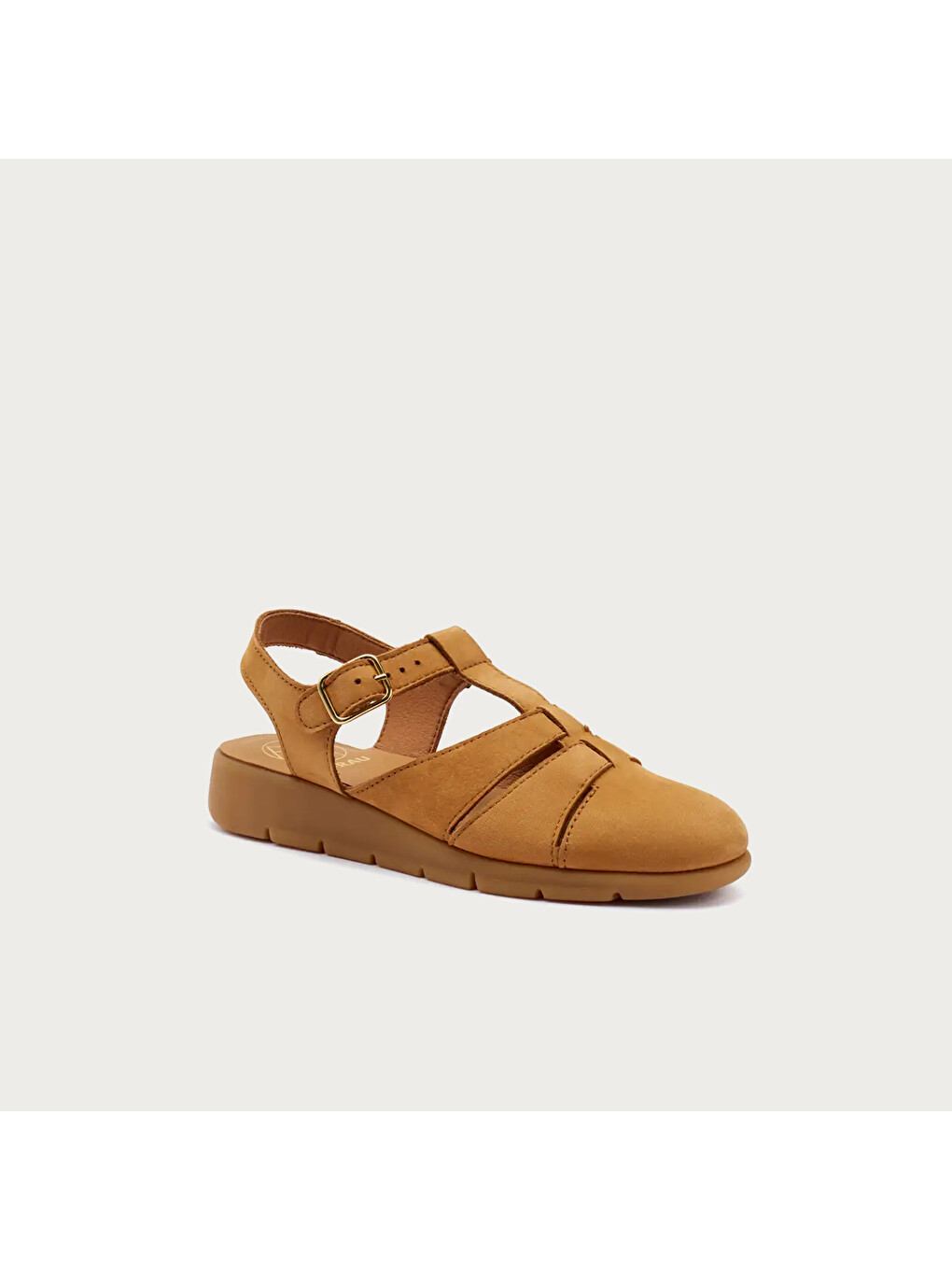 Kahverengi Kadın Sandalet 51H6 NABUK Caramel-1
