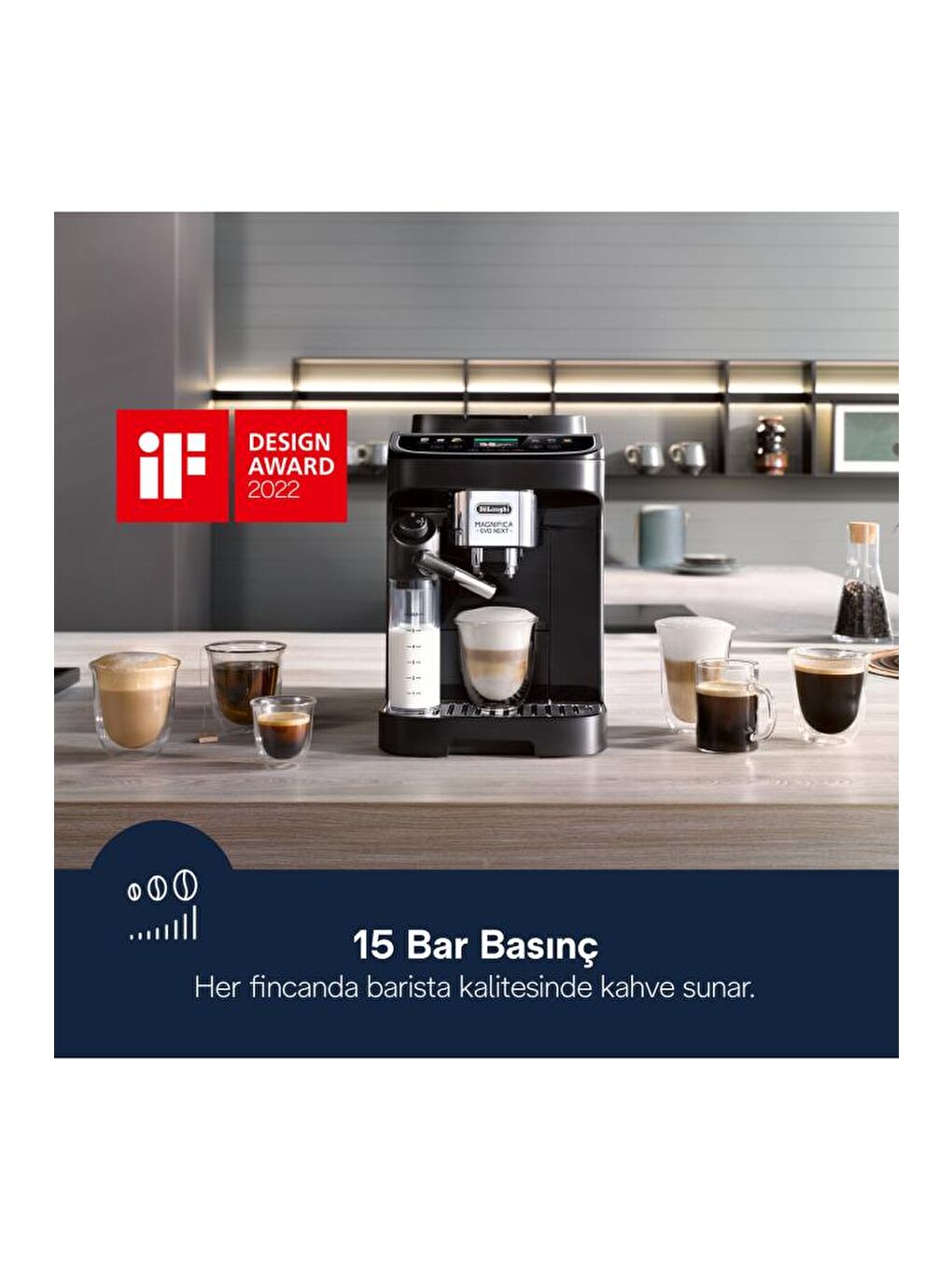 Magnifica Evo Next, ECAM310.60.B Tam Otomatik Espresso Kahve Makinesi-1