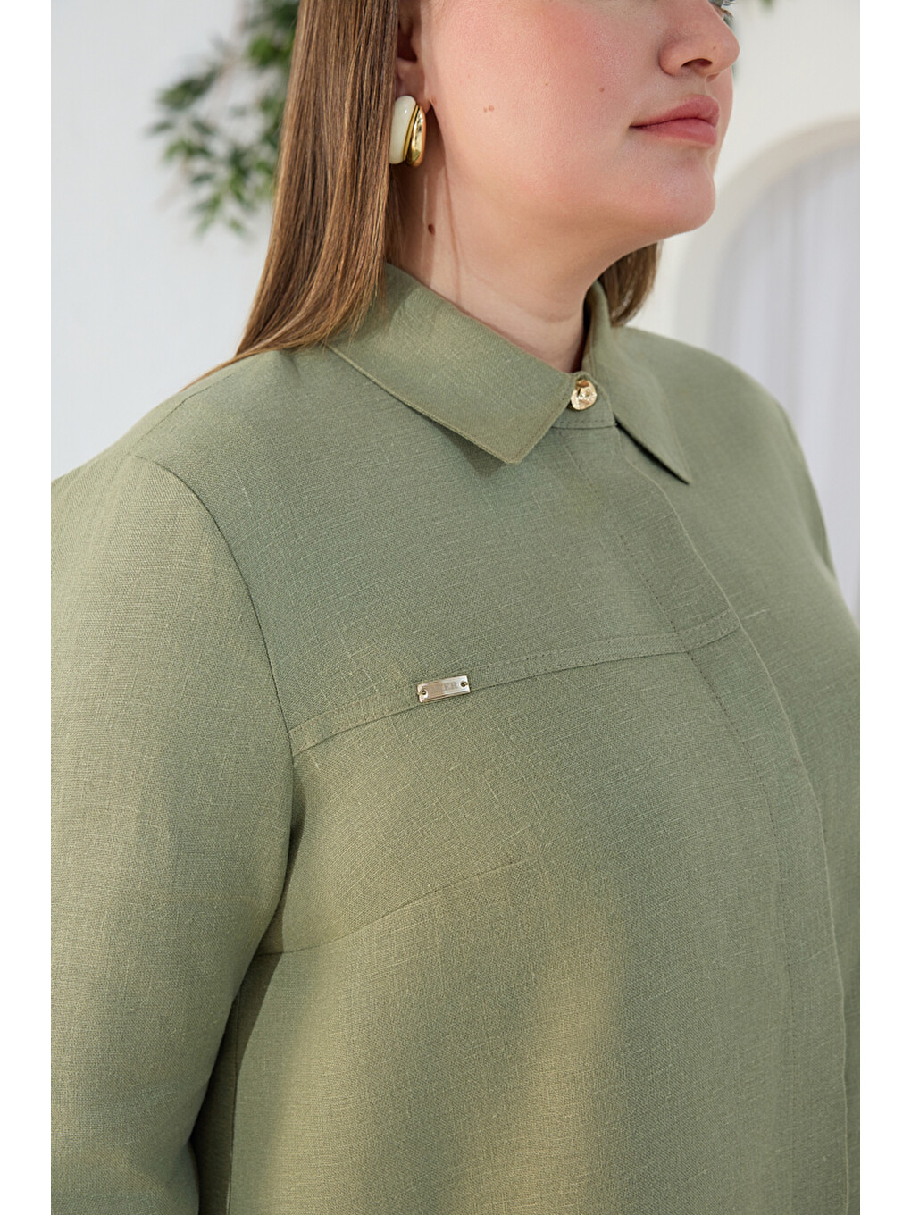 Haki Keten Tunik-4