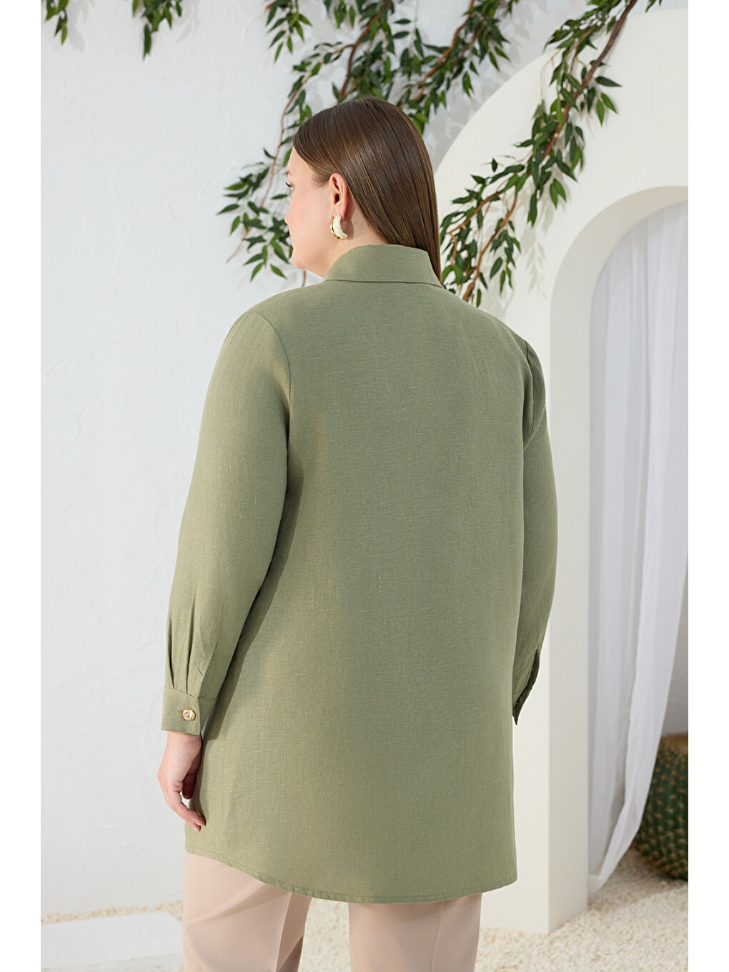 Haki Keten Tunik-5