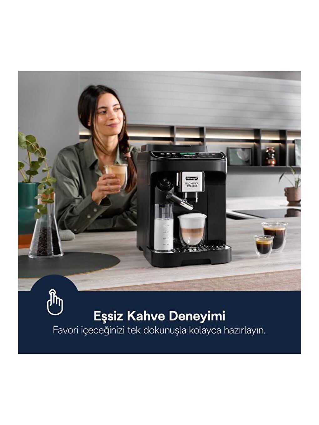 Magnifica Evo Next, ECAM310.60.B Tam Otomatik Espresso Kahve Makinesi-2