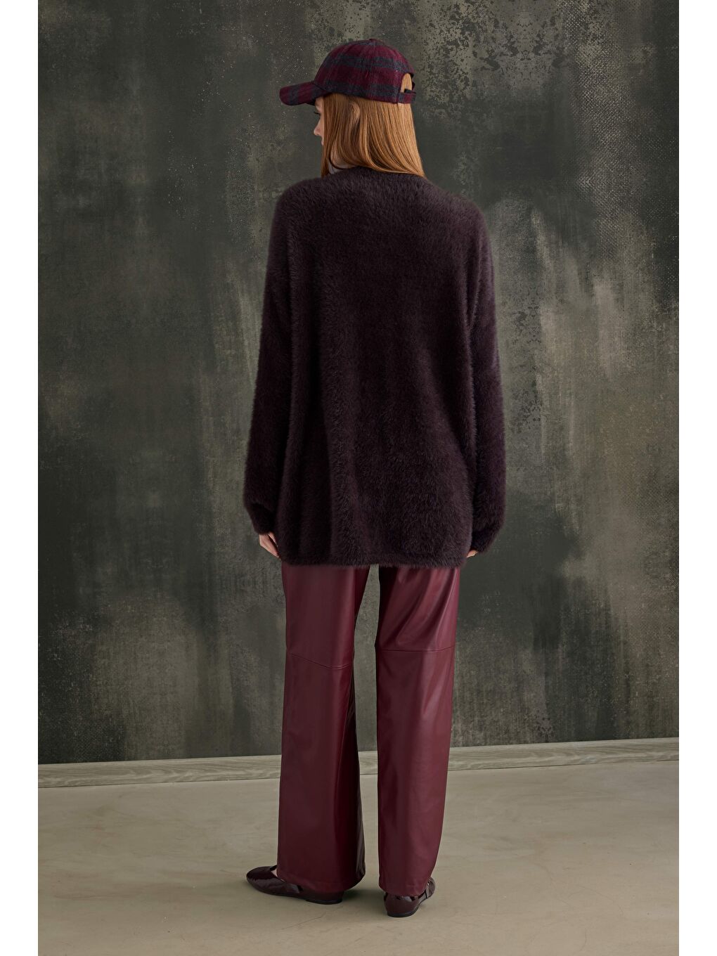 Kahverengi Yumuşak Tüylü Kazak Kestane-1