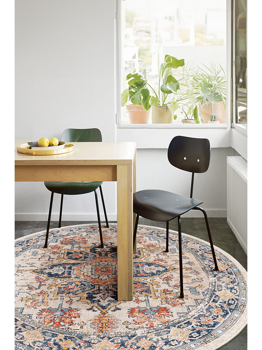 Turuncu Dekoratif Özel Tasarım Yıkanabilir,İnce, Kaymaz Tabanlı, Modern Halı-4