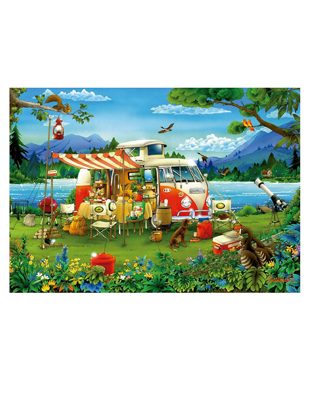 Puzzle 1000 Parça Kamp Tatili 19922-1