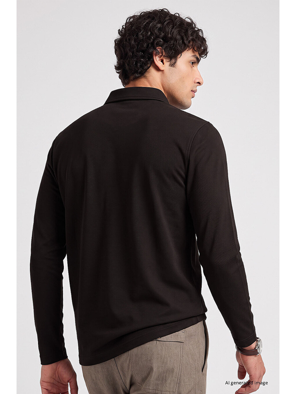 Acı Kahverengi Rahat Form Basic Erkek Polo Yaka T-shirt - 88512-4