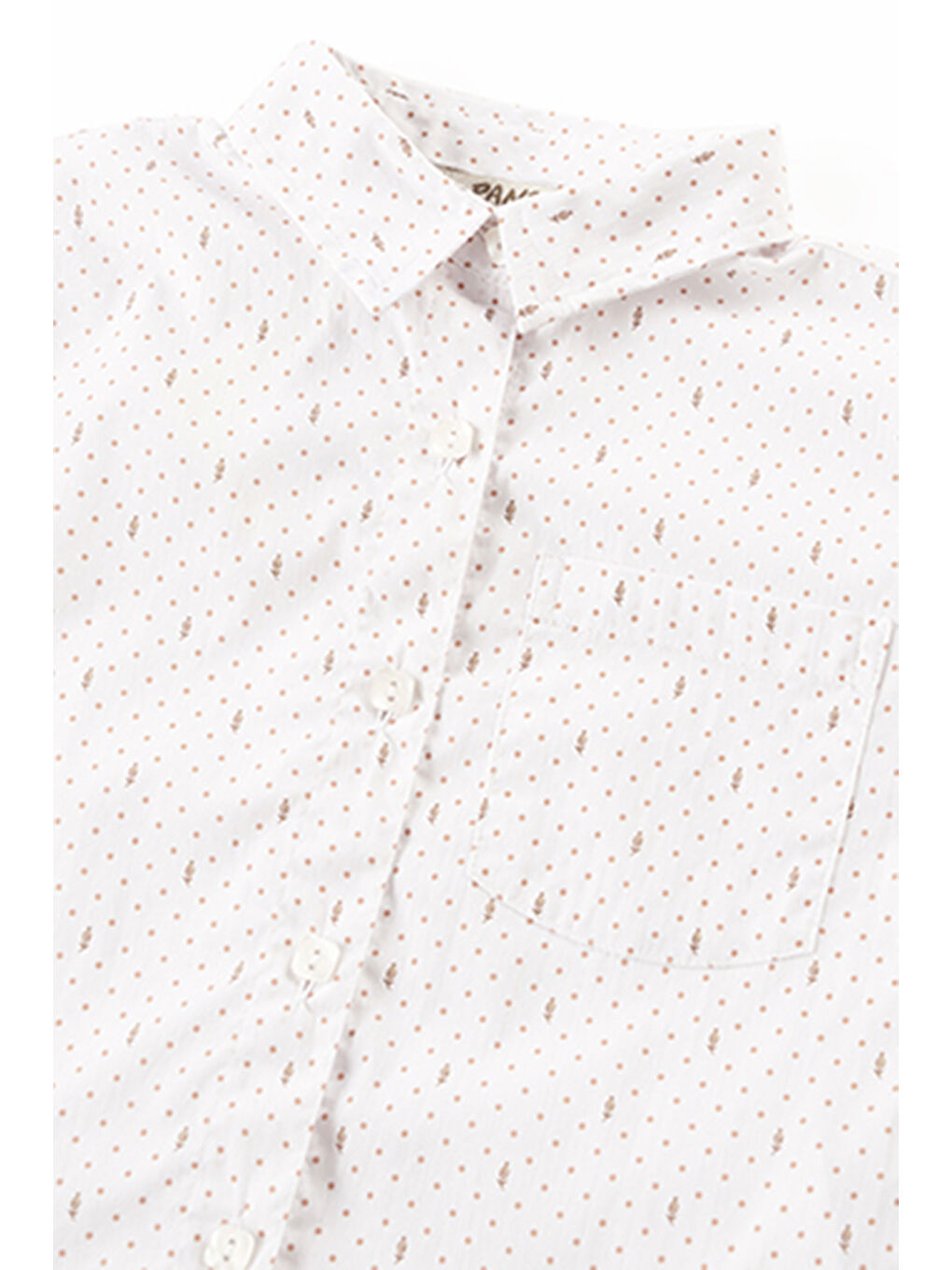 Kız Bebek Desenli Beyaz Gömlek-2