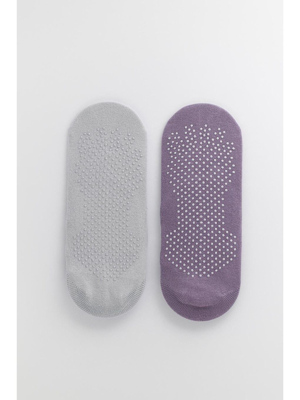 Yeşil Kadın 2'Li Asta Yoga / Pilates Step Çorap Açık Mavi / Lila-1