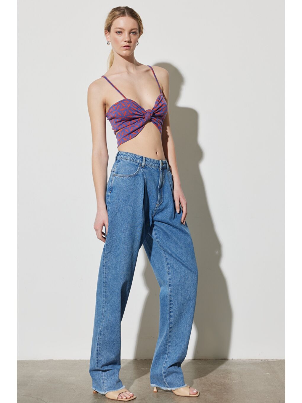 Straight Fit Düz Kesim %100 Pamuk Normal Bel Açık Mavi Jean Jean Pantolon-2