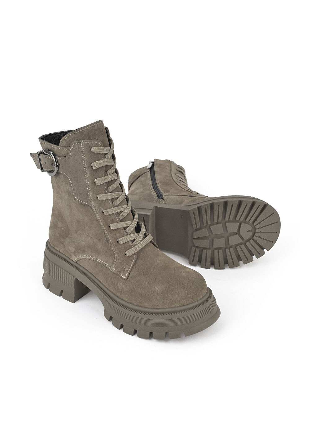 Bej Kadın Hakiki Deri Bot 153359Z6162 Vizon-1