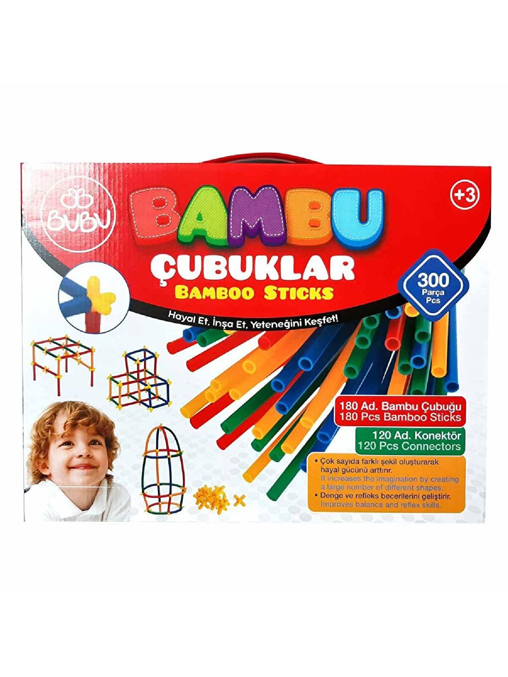 Bubu Bambu Çubuklar 300 Parça (BUBU-BC0001) - 1