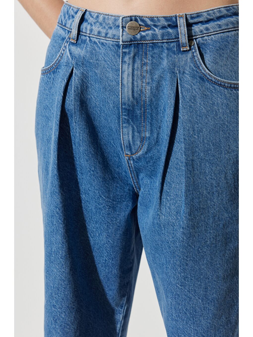 Straight Fit Düz Kesim %100 Pamuk Normal Bel Açık Mavi Jean Jean Pantolon-3