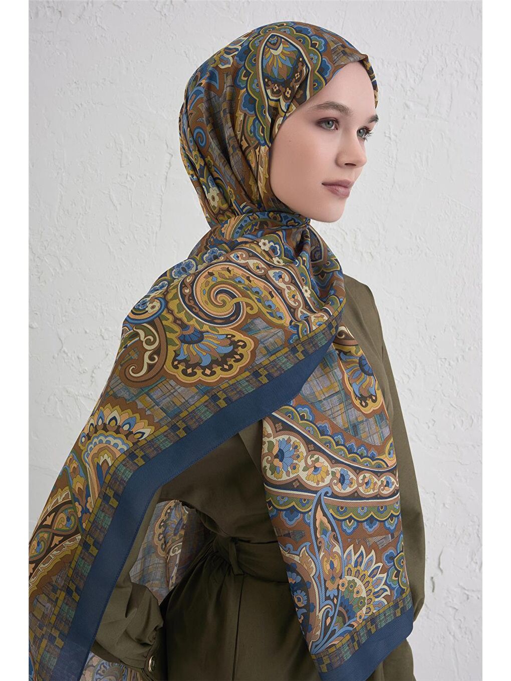 Sarı Yün İpek Harmony Şal 327 31