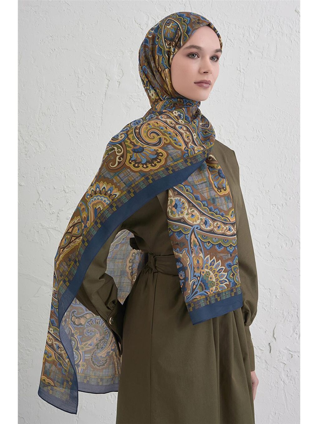 Sarı Yün İpek Harmony Şal 327 31-2