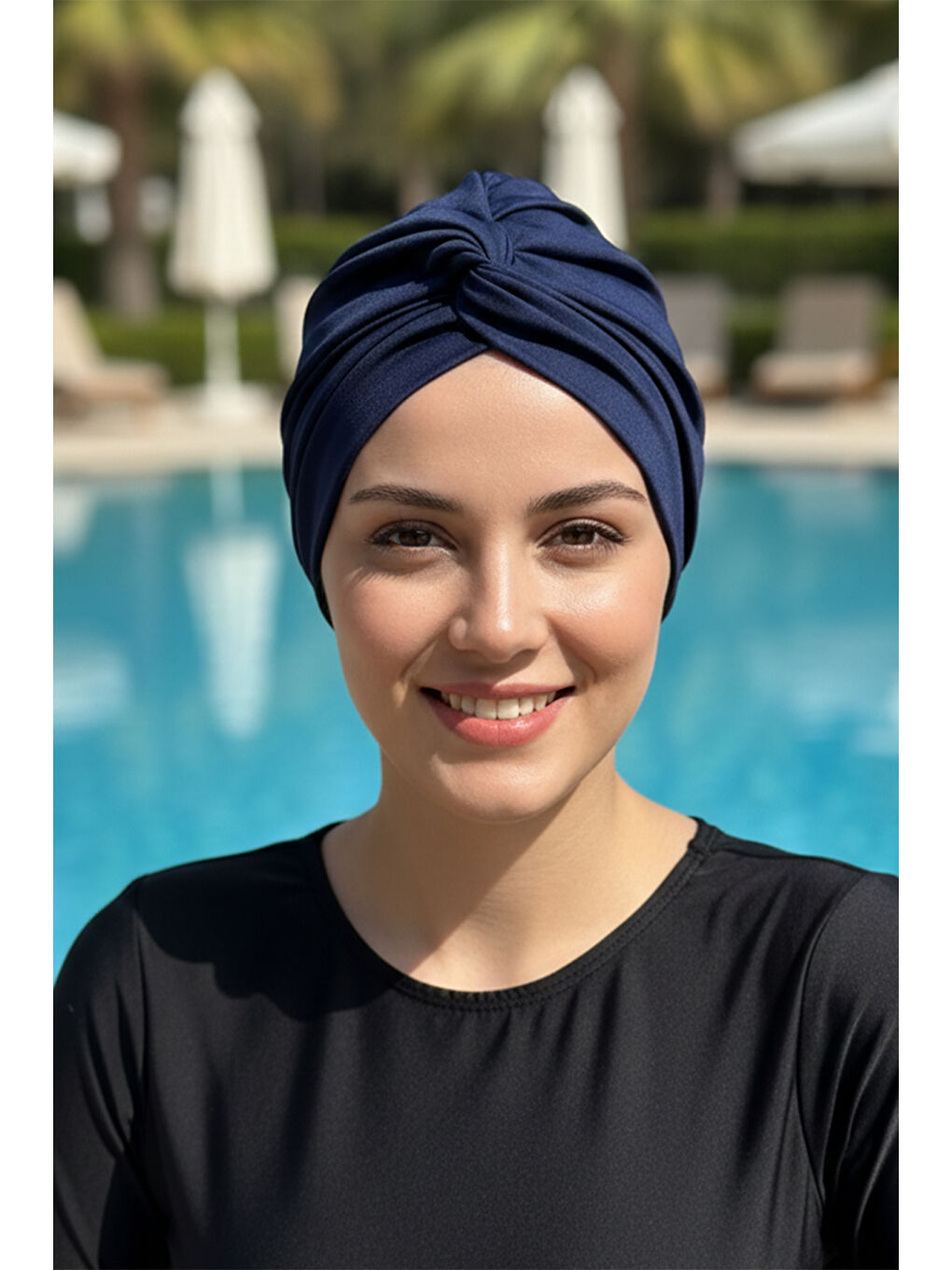 Havuz Deniz Bone R-988 Açık Lacivert