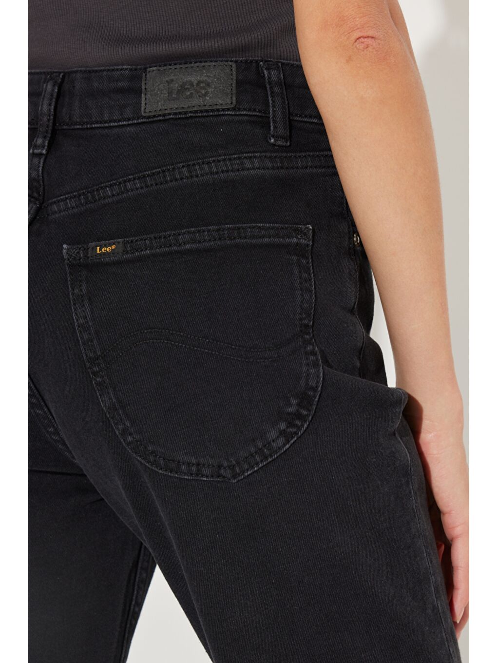 Carol Straight Fit Düz Kesim Yüksek Bel Siyah Esnek Jean Jean Pantolon-4