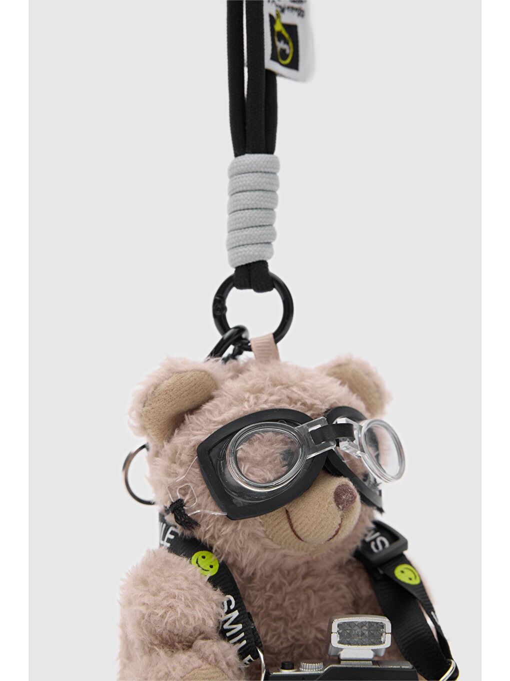 Bej Fotoğraf Çeken Pelüş Ayı Charmı Vizon-2