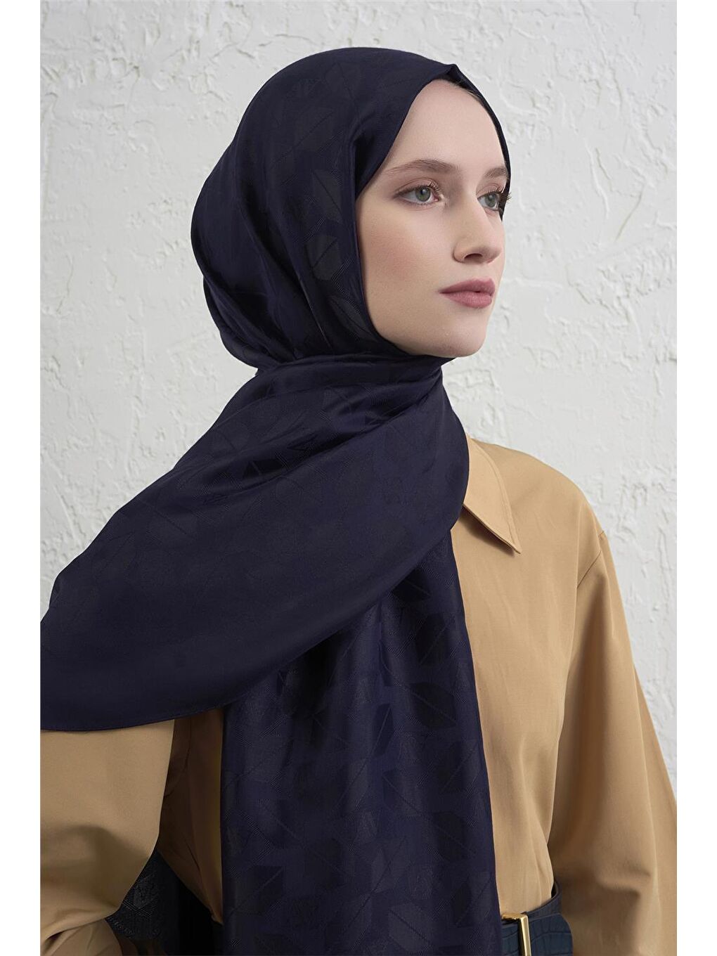 Lacivert Visse Şal 2 03-1