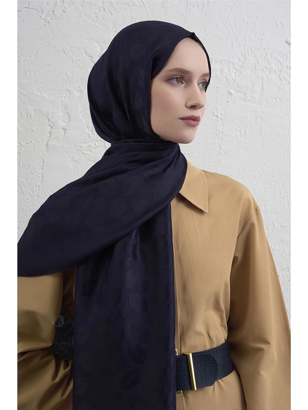 Lacivert Visse Şal 2 03-3