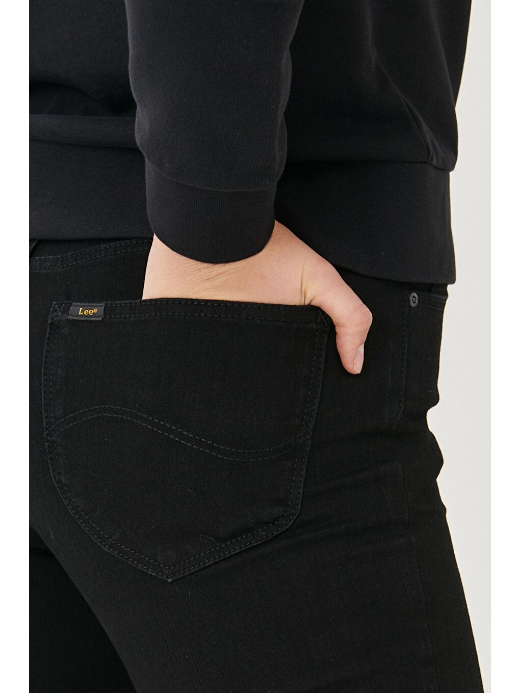 Siyah Scarlett High Skinny Fit Yüksek Bel Jean Pantolon-3