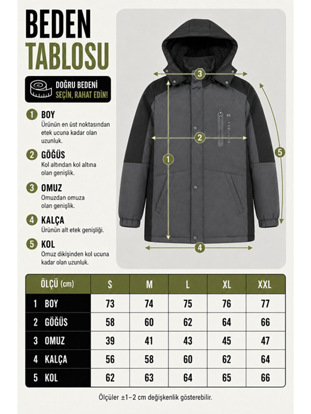 Gri Çift Renk İçi Kürklü Softshell Kışlık Mont Pldp 3041_50525-6