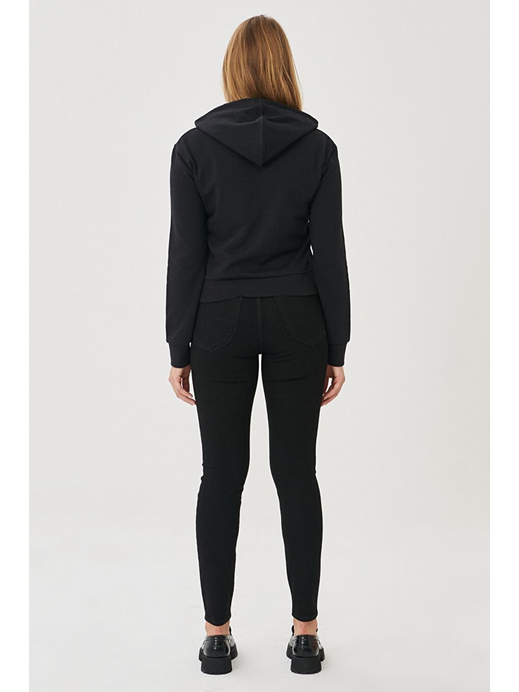 Siyah Scarlett High Skinny Fit Yüksek Bel Jean Pantolon-4