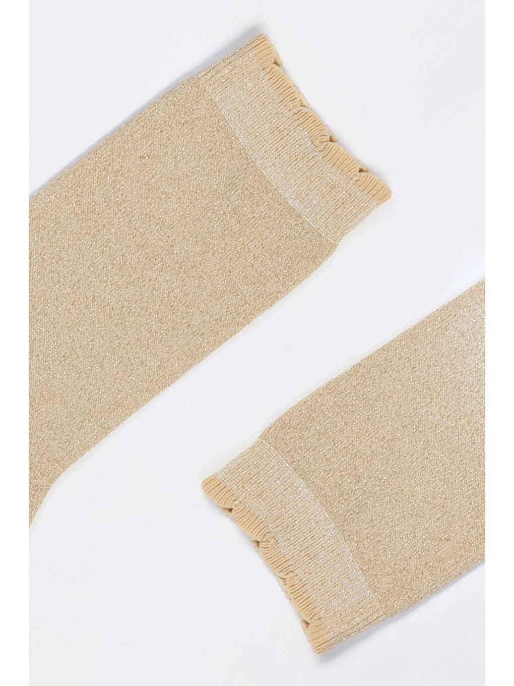 Sarı Kadın Shine Soket Çorap Gold-1