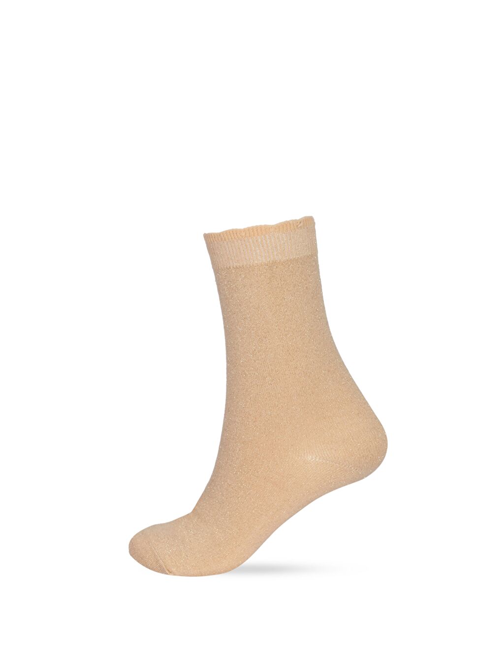 Sarı Kadın Shine Soket Çorap Gold-2